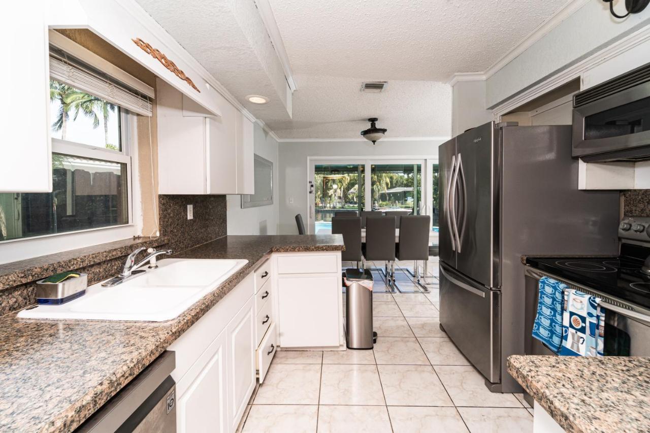 Central Waterfront Villa Salt Wtr Pool Near Beach Fort Lauderdale Bagian luar foto